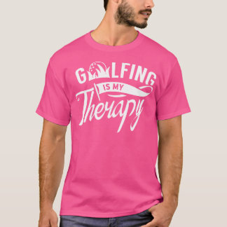 Golfing is mijn therapieclub Golfspeler T-shirt