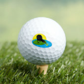Golfing Kiwi Bird & New Zealand Sports Golfballen (Insitu Shirt)