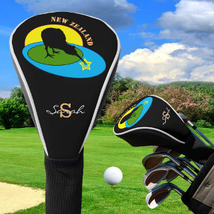 Golfing Kiwi Bird & New Zealand Sports Golfheadcover