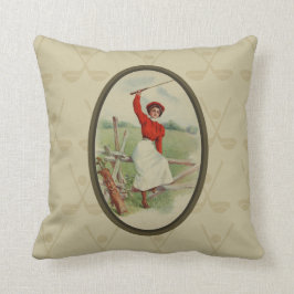 Golfing Lady Art (2) Kussen