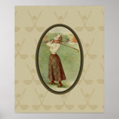  Golfing Lady Art (3) Poster (Voorkant)