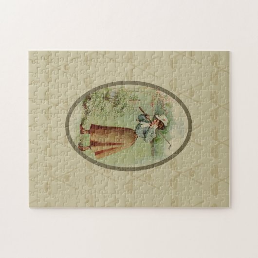  Golfing Lady Art Legpuzzel (Horizontaal)