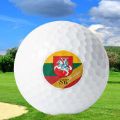 Golfing Litouwen & Monogram, Litouwse vlag Golfballen