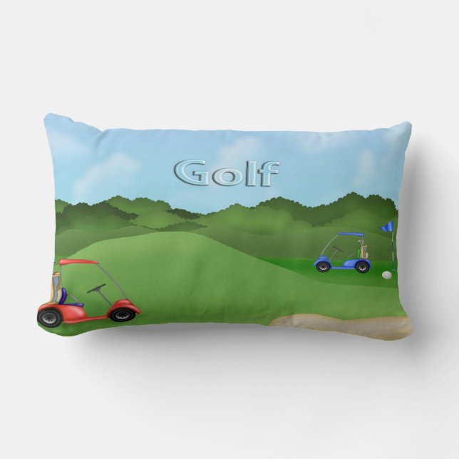 Golfing Lumbar Pillow Kussen (Voorkant)