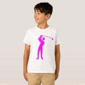 Golfing - Magenta T-shirt (Voorkant volledig)