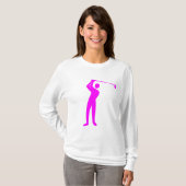 Golfing - Magenta T-shirt (Voorkant volledig)