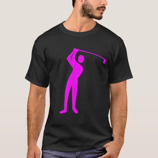 Golfing - Magenta T-shirt (Voorkant)