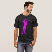 Golfing - Magenta T-shirt (Voorkant volledig)