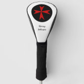 Golfing Malta vlag & monogramme Maltese Cross Go Golfheadcover (Voorkant)