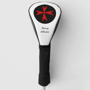 Golfing Malta vlag & monogramme Maltese Cross Go Golfheadcover