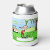 Golfing, man-gepersonaliseerde Friendly Folks Cart Blikjeskoeler (Blikje Voorkant)