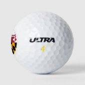 Golfing Maryland en Maryland vlag/Golfbal Golfballen (Logo)