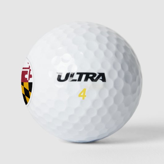 Golfing Maryland en Maryland vlag/Golfbal Golfballen (Logo)