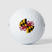 Golfing Maryland en Maryland vlag/Golfbal Golfballen (Voorkant)