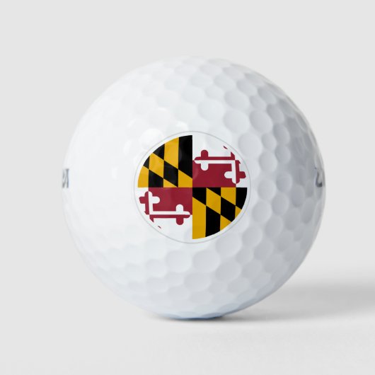 Golfing Maryland en Maryland vlag/Golfbal Golfballen (Voorkant)