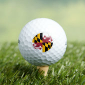 Golfing Maryland en Maryland vlag/Golfbal Golfballen (Insitu Shirt)