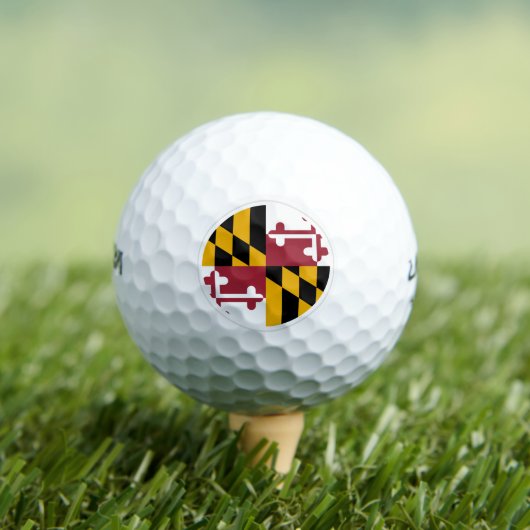 Golfing Maryland en Maryland vlag/Golfbal Golfballen (Insitu Shirt)
