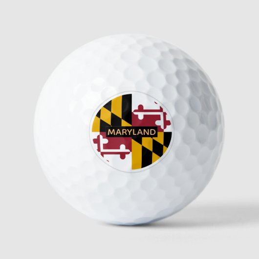 Golfing Maryland & Maryland Flag/VS Golf Ball Golfballen (Voorkant)