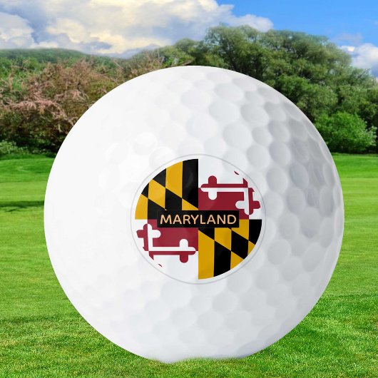 Golfing Maryland & Maryland Flag/VS Golf Ball Golfballen