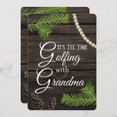 Golfing met Grandma Invitation Kaart (Voorkant / Achterkant)
