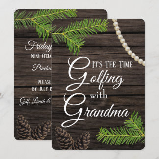 Golfing met Grandma Invitation Kaart