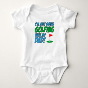 Golfing met papa kind romper