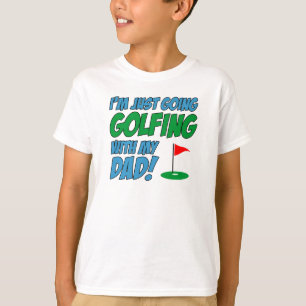 Golfing met papa kind t-shirt