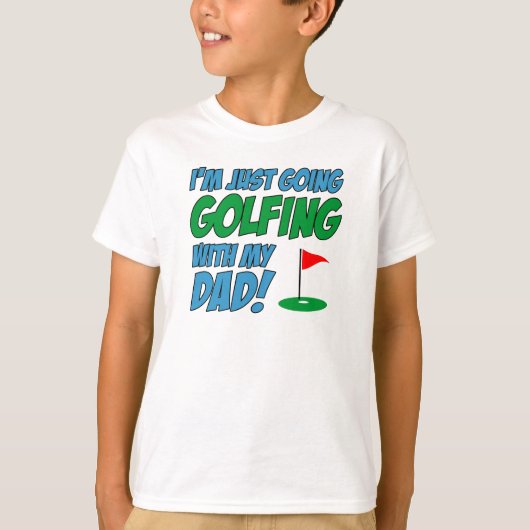 Golfing met papa kind t-shirt (Voorkant)