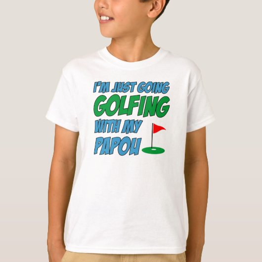 Golfing met Papoea Grieks kleinkind T-shirt (Voorkant)