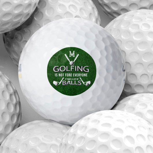 Golfing niet voor iedereen... het neemt veel balle golfballen