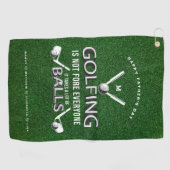 Golfing niet voor iedereen... het neemt veel balle golfhanddoek (Horizontaal)