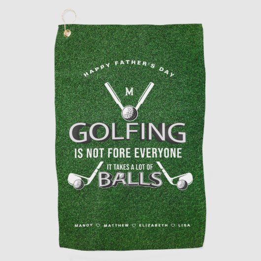 Golfing niet voor iedereen... het neemt veel balle golfhanddoek (Voorkant)