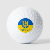 Golfing Oekraïne & Oekraïense vlag/Golfbal Golfballen (Voorkant)
