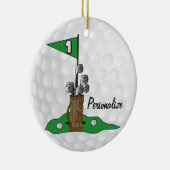 Golfing 🏌️ ♀️ op de Groenen | Personaliseren | Go Keramisch Ornament (Rechts)