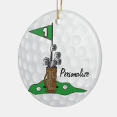 Golfing 🏌️ ♀️ op de Groenen | Personaliseren | Go Keramisch Ornament (Links)