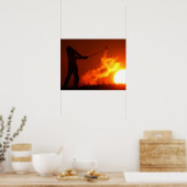 Golfing op Sunset Poster (Keuken)