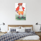 Golfing Owl Noting Silence is Golden Canvas Afdruk (Insitu (Slaapkamer))