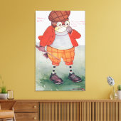 Golfing Owl Noting Silence is Golden Canvas Afdruk (Insitu (Woonkamer))