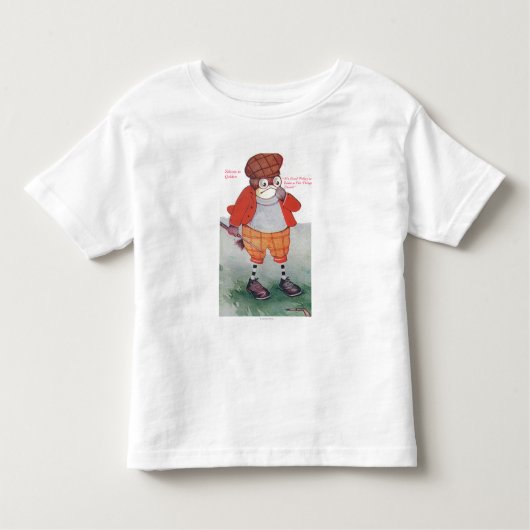 Golfing Owl Noting Silence is Golden Kinder Shirts (Voorkant)