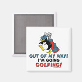Golfing Penguin Magneet (Voorkant / Achterkant)