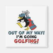 Golfing Penguin Magneet (Voorkant)
