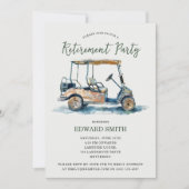 Golfing Pensioen Party Uitnodiging (Voorkant)