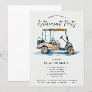 Golfing Pensioen Party Uitnodiging