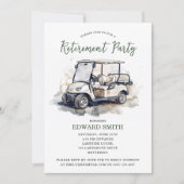 Golfing Pensioen Party Uitnodiging (Voorkant)