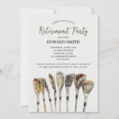 Golfing Pensioen Party Uitnodiging (Voorkant)
