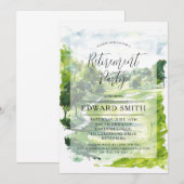 Golfing Pensioen Party Uitnodiging (Voorkant / Achterkant)