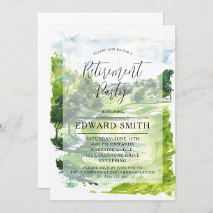 Golfing Pensioen Party Uitnodiging