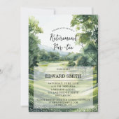 Golfing Pensioen Party Uitnodiging (Voorkant)