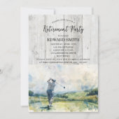Golfing Pensioen Party Uitnodiging (Voorkant)