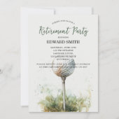 Golfing Pensioen Party Uitnodiging (Voorkant)